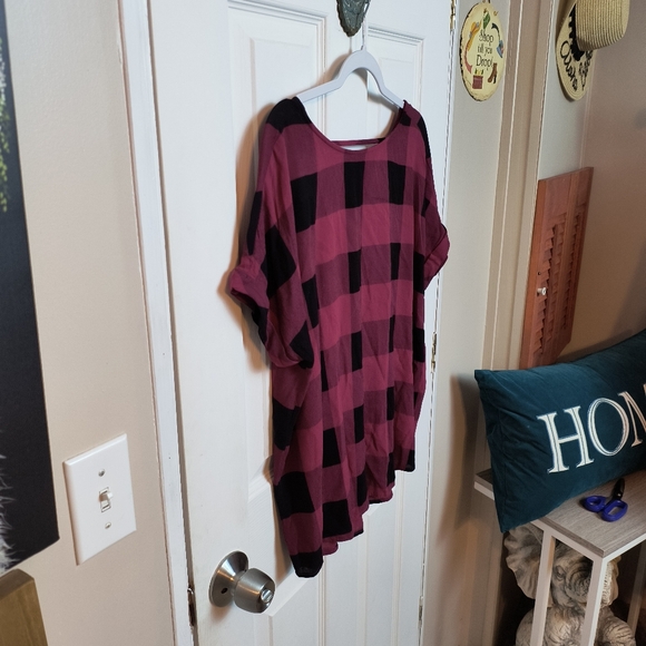 Rock & Republic Open Back Checkered Lightweight Blouse M - Picture 2 of 9